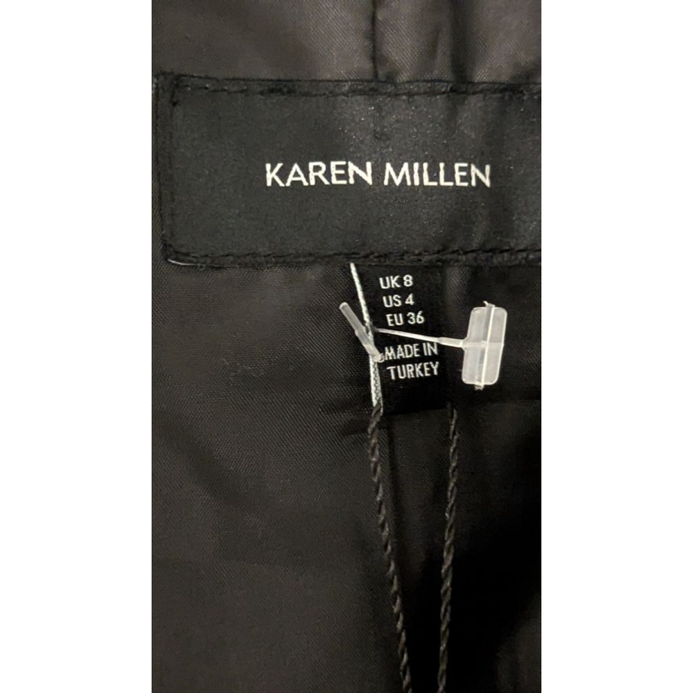 Women's Karen Millen Black & Gold Polka Dot Cropped Blazer US 4 - Picture 6 of 15